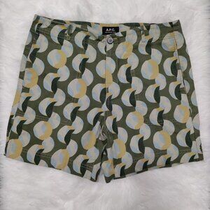 A.P.C. Mens Patterned Khaki Pockets Size M